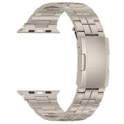For Apple Watch SE 40mm Tortoise Buckle Titanium Steel Watch Band(Starlight)