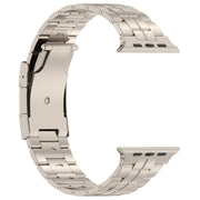 For Apple Watch SE 40mm Tortoise Buckle Titanium Steel Watch Band(Starlight)