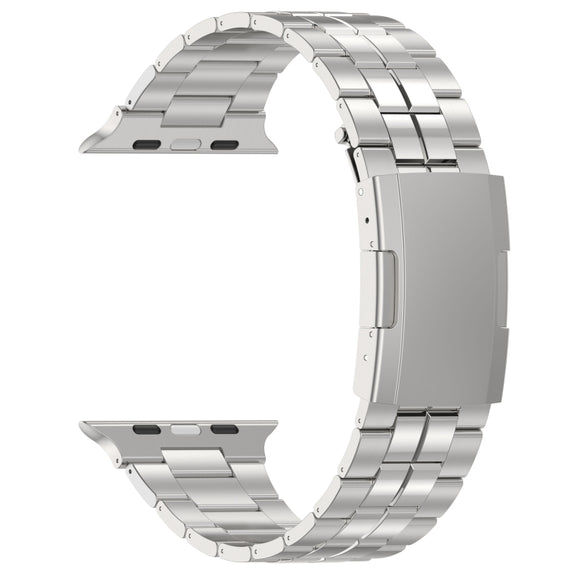 For Apple Watch SE 40mm Tortoise Buckle Titanium Steel Watch Band(Silver)