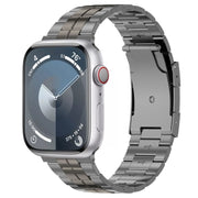 For Apple Watch SE 44mm Tortoise Buckle Titanium Steel Watch Band(Grey)