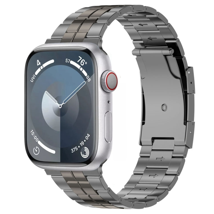 For Apple Watch Series 4 44mm Tortoise Buckle Titanium Steel Watch Band(Grey) - Watch Bands by PMC TechLife | Online Shopping South Africa | PMC TechLife