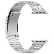 For Apple Watch 38mm Tortoise Buckle Titanium Steel Watch Band(Silver)
