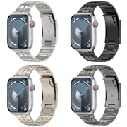 For Apple Watch SE 40mm Tortoise Buckle Titanium Steel Watch Band(Grey)