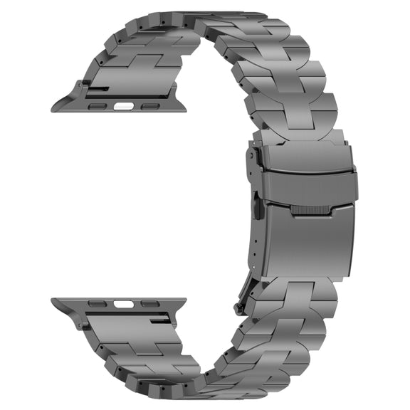 For Apple Watch SE 2023 44mm Butterfly Type Titanium Steel Watch Band(Grey)