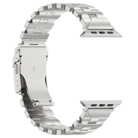 For Apple Watch Series 9 41mm Butterfly Type Titanium Steel Watch Band(Silver)