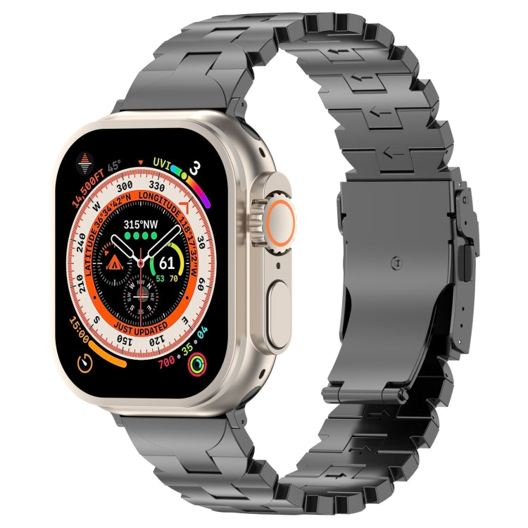 For Apple Watch Ultra 49mm Butterfly Type Titanium Steel Watch Band(Grey) - free shipping - PMC TechLife - Order now!