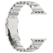 For Apple Watch Ultra 49mm Butterfly Type Titanium Steel Watch Band(Silver)