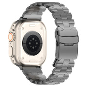 For Apple Watch Series 8 45mm Butterfly Type Titanium Steel Watch Band(Grey)