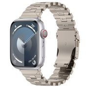 For Apple Watch Series 7 41mm Butterfly Type Titanium Steel Watch Band(Titanium)