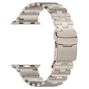 For Apple Watch Series 7 41mm Butterfly Type Titanium Steel Watch Band(Titanium)