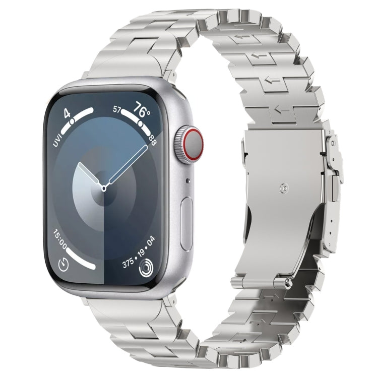 For Apple Watch Series 6 40mm Butterfly Type Titanium Steel Watch Band(Silver) - Watch Bands by PMC TechLife | Online Shopping South Africa | PMC TechLife