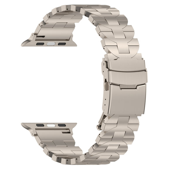 For Apple Watch Series 2 42mm Butterfly Type Titanium Steel Watch Band(Titanium)