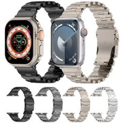 For Apple Watch SE 40mm Butterfly Type Titanium Steel Watch Band(Silver)