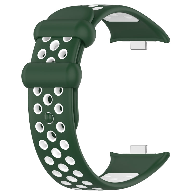 For Redmi Watch 4 Two Color Silicone Sports Watch Band(Dark Green White) - free shipping - PMC TechLife - Order now!