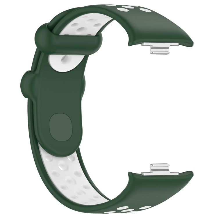 For Redmi Watch 4 Two Color Silicone Sports Watch Band(Dark Green White) - free shipping - PMC TechLife - Order now!