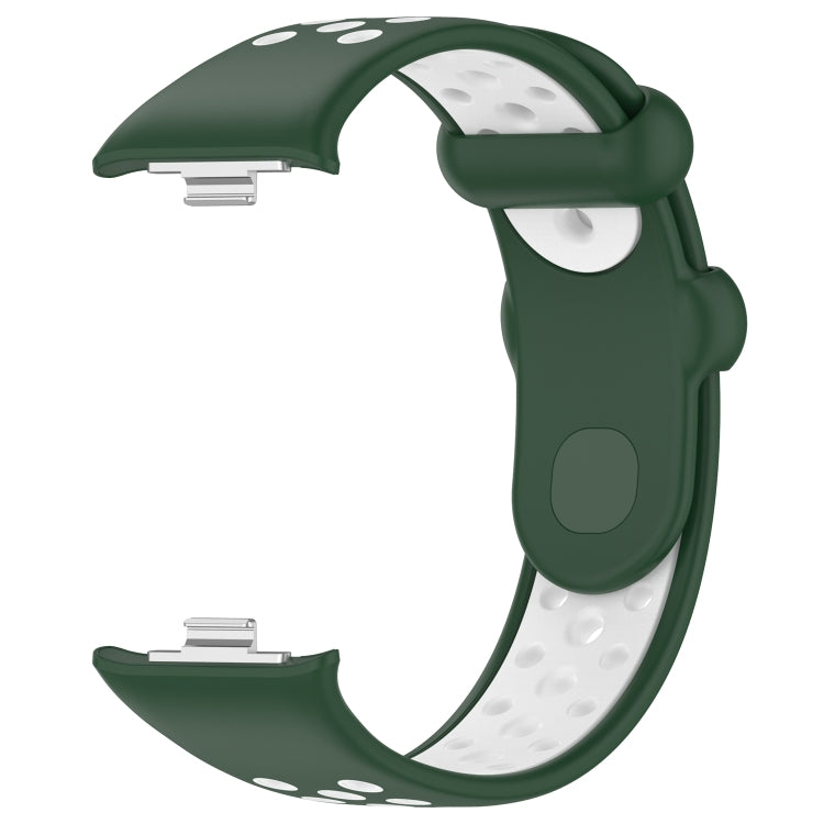 For Redmi Watch 4 Two Color Silicone Sports Watch Band(Dark Green White) - free shipping - PMC TechLife - Order now!