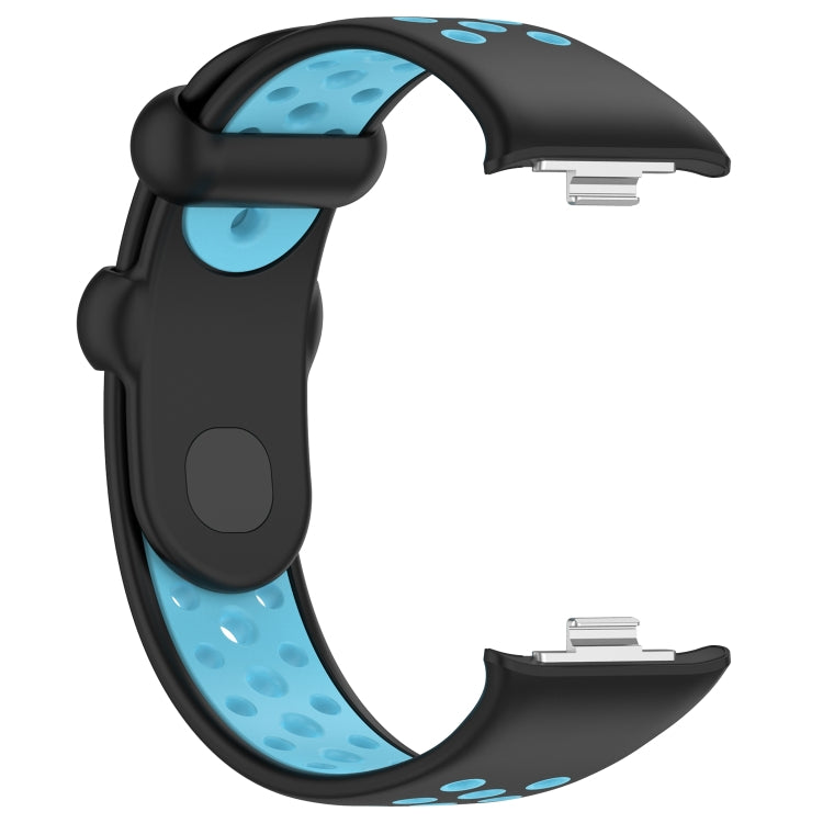 For Redmi Watch 4 Two Color Silicone Sports Watch Band(Black Blue) - Watch Bands by PMC TechLife | Online Shopping South Africa | PMC TechLife
