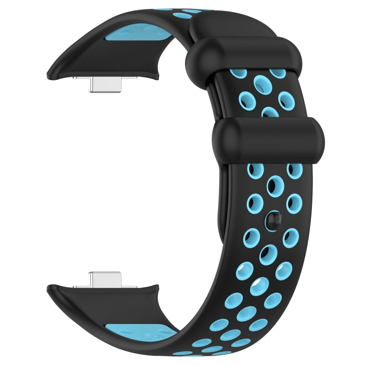 For Redmi Watch 4 Two Color Silicone Sports Watch Band(Black Blue) - Watch Bands by PMC TechLife | Online Shopping South Africa | PMC TechLife
