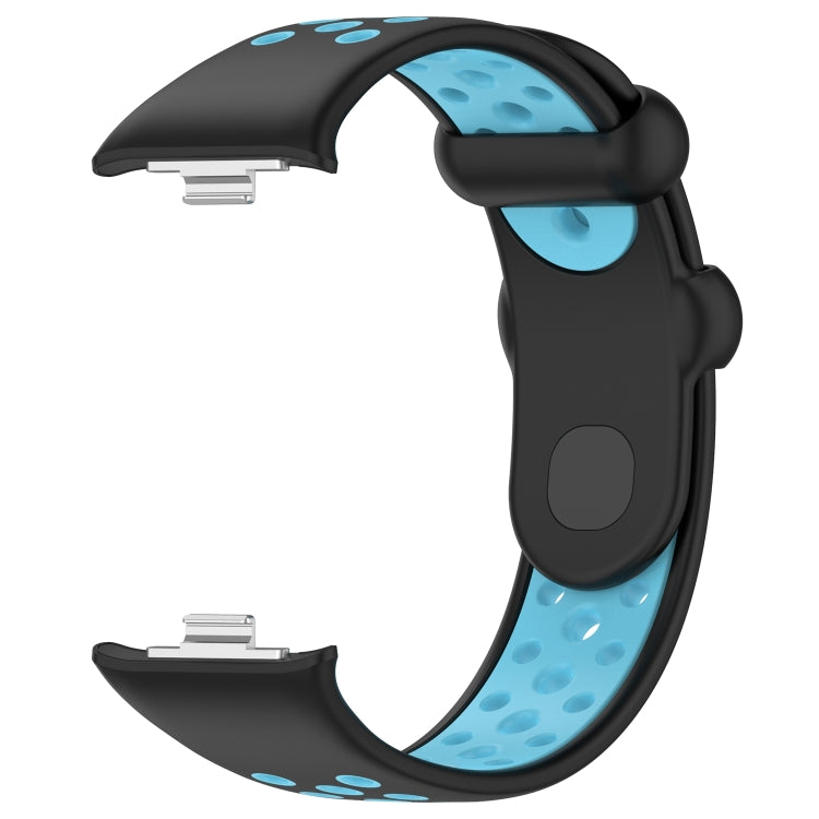 For Redmi Watch 4 Two Color Silicone Sports Watch Band(Black Blue) - Watch Bands by PMC TechLife | Online Shopping South Africa | PMC TechLife