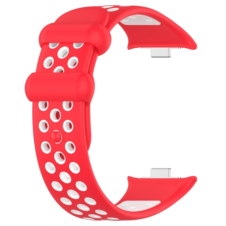 For Redmi Watch 4 Two Color Silicone Sports Watch Band(Red White) - Watch Bands by PMC TechLife | Online Shopping South Africa | PMC TechLife