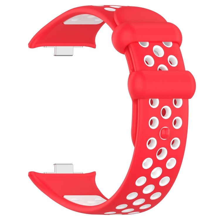 For Redmi Watch 4 Two Color Silicone Sports Watch Band(Red White) - Watch Bands by PMC TechLife | Online Shopping South Africa | PMC TechLife