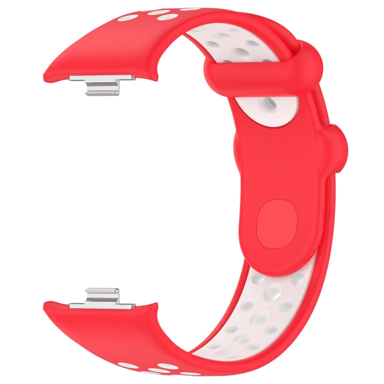 For Redmi Watch 4 Two Color Silicone Sports Watch Band(Red White) - Watch Bands by PMC TechLife | Online Shopping South Africa | PMC TechLife