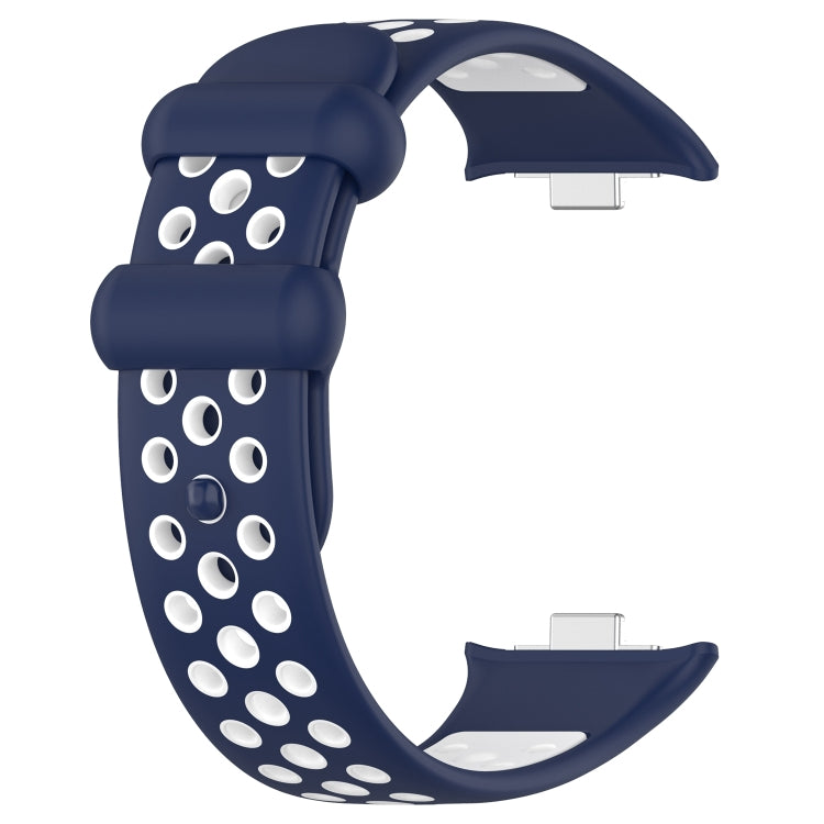 For Redmi Watch 4 Two Color Silicone Sports Watch Band(Midnight Blue White) - Watch Bands by PMC TechLife | Online Shopping South Africa | PMC TechLife