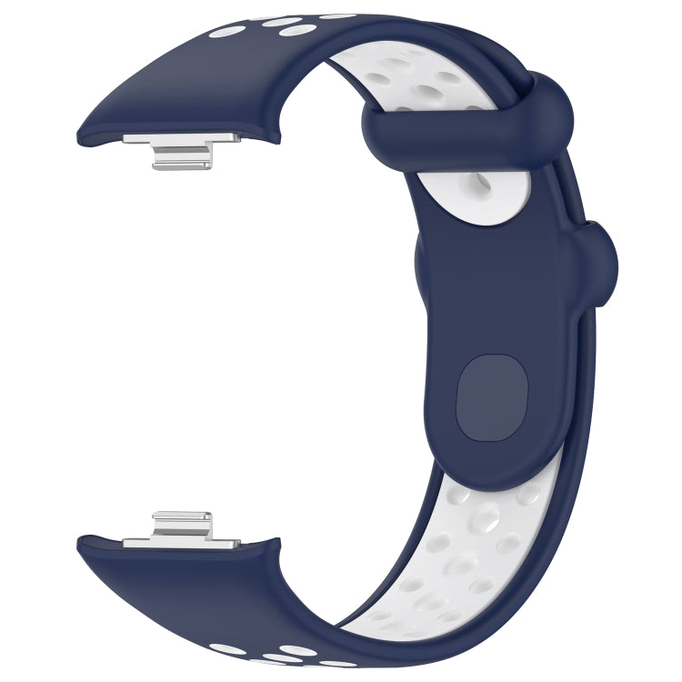 For Redmi Watch 4 Two Color Silicone Sports Watch Band(Midnight Blue White) - Watch Bands by PMC TechLife | Online Shopping South Africa | PMC TechLife