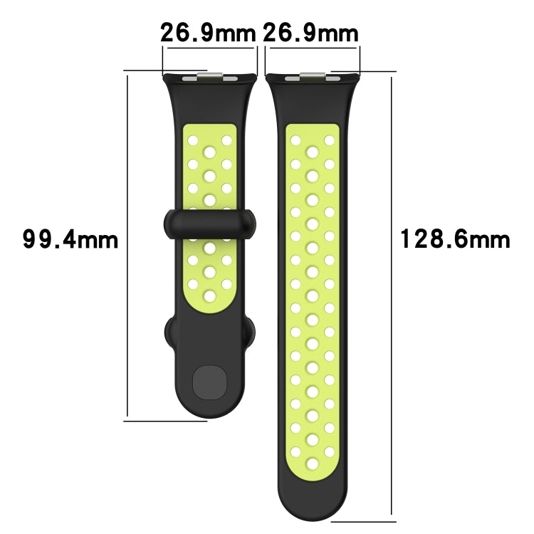 For Redmi Watch 4 Two Color Silicone Sports Watch Band(Red White)