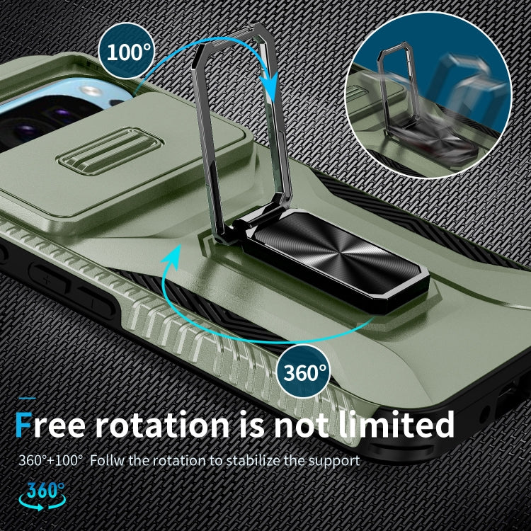 For Google Pixel 9 / Pixel 9 Pro Sliding Camshield Holder Phone Case(Alpine Green) - Google Cases by PMC TechLife | Online Shopping South Africa | PMC TechLife | Buy Now Pay Later Mobicred