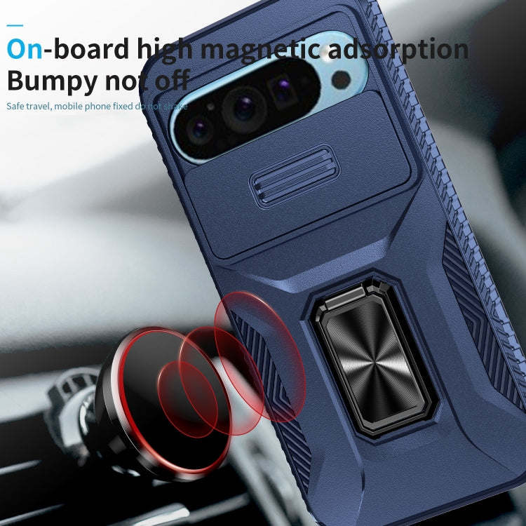 For Google Pixel 9 / Pixel 9 Pro Sliding Camshield Holder Phone Case(Blue) - Google Cases by PMC TechLife | Online Shopping South Africa | PMC TechLife | Buy Now Pay Later Mobicred