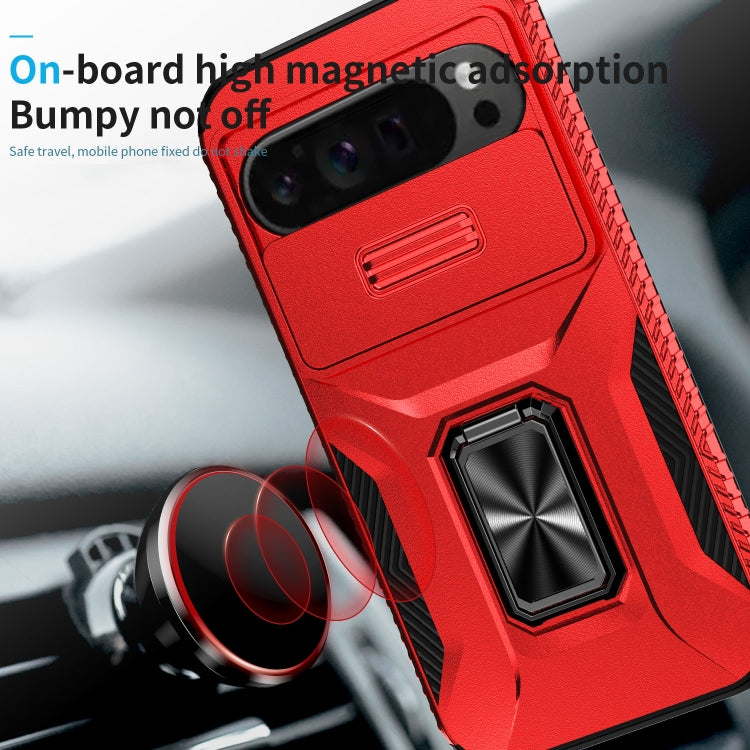 For Google Pixel 9 Pro XL Sliding Camshield Holder Phone Case(Red) - Google Cases by PMC TechLife | Online Shopping South Africa | PMC TechLife | Buy Now Pay Later Mobicred