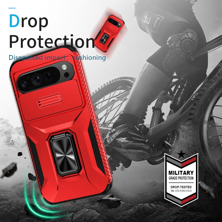 For Google Pixel 9 Pro XL Sliding Camshield Holder Phone Case(Red) - Google Cases by PMC TechLife | Online Shopping South Africa | PMC TechLife | Buy Now Pay Later Mobicred