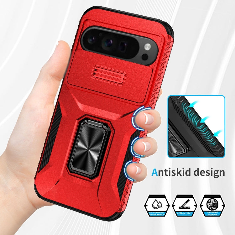 For Google Pixel 9 Pro XL Sliding Camshield Holder Phone Case(Red) - Google Cases by PMC TechLife | Online Shopping South Africa | PMC TechLife | Buy Now Pay Later Mobicred