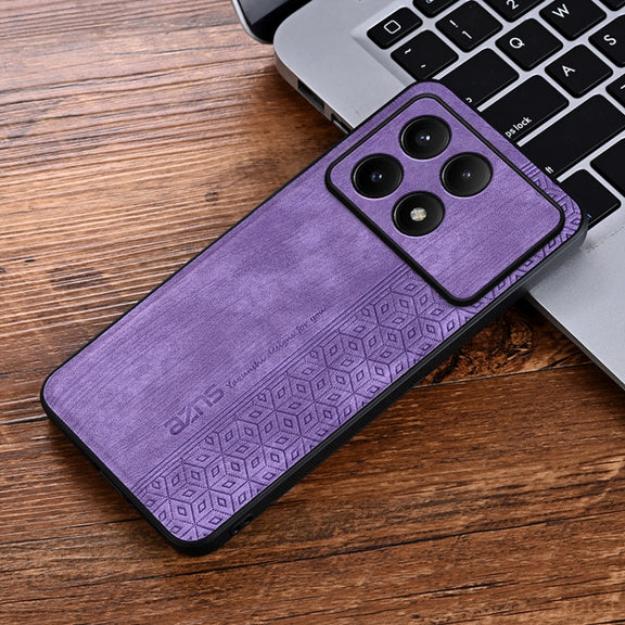 For Xiaomi Redmi K70 AZNS 3D Embossed Skin Feel Phone Case(Purple)