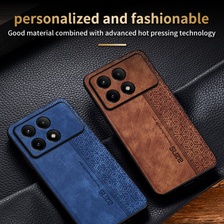 For Xiaomi Redmi K70 AZNS 3D Embossed Skin Feel Phone Case(Sapphire Blue)