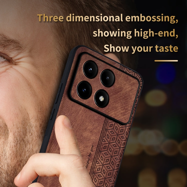 For Xiaomi Redmi K70 Pro AZNS 3D Embossed Skin Feel Phone Case(Purple)