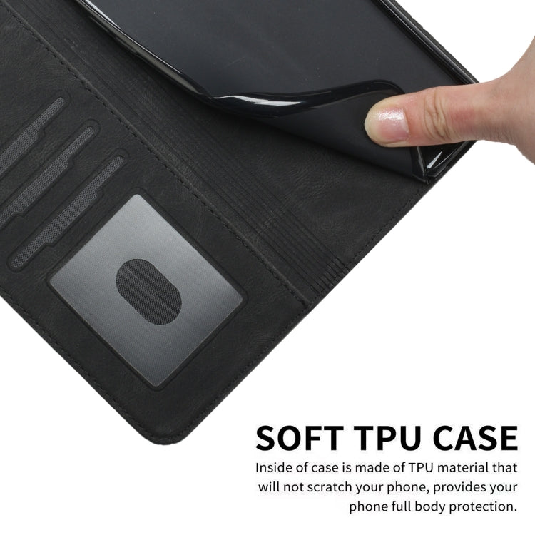 For Google Pixel 9 Pro Cubic Skin Feel Flip Leather Phone Case(Black)