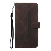 For Google Pixel 9 Pro Cubic Skin Feel Flip Leather Phone Case(Brown)