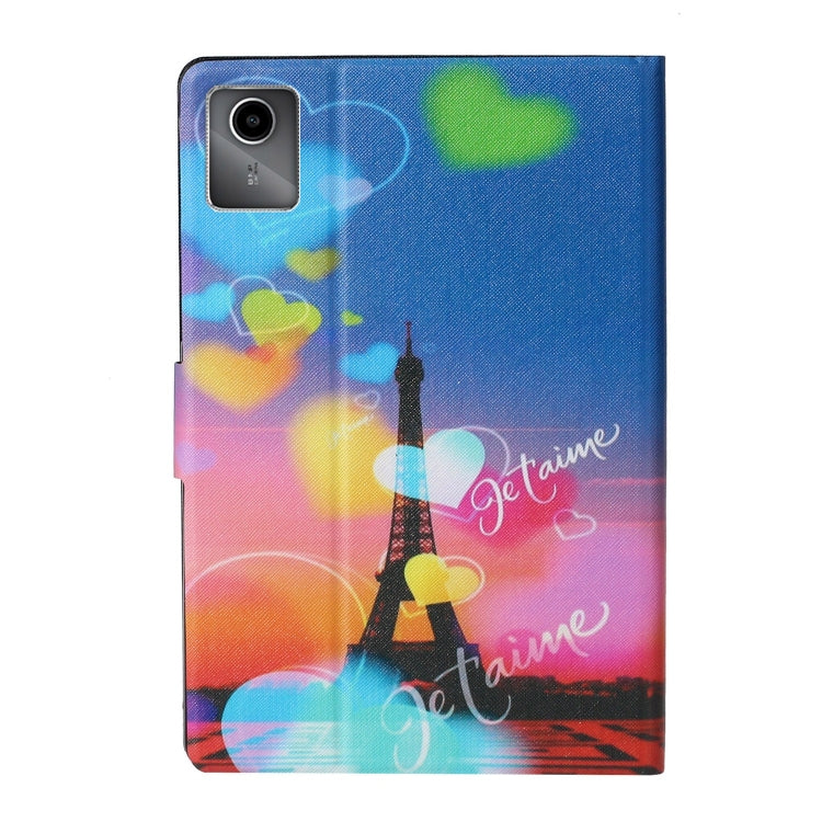 For Lenovo Tab M11/ Xiaoxin Pad 11 2024 Voltage Coloured Drawing Smart Leather Tablet Case(Romantic Tower) - Lenovo by PMC Jewellery | Online Shopping South Africa | PMC Jewellery | Buy Now Pay Later Mobicred