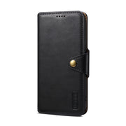 For iPhone 15 Pro Max Denior Cowhide Texture Wallet Style Leather Phone Case(Black)