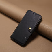 For iPhone 16 Plus Denior Cowhide Texture Wallet Style Leather Phone Case(Black)
