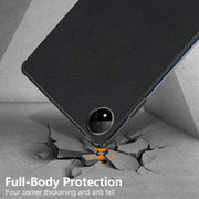 For Huawei MatePad Pro 11 2024 / 2022 Custer Pure Color 3-Fold Smart Leather Tablet Case(Black)