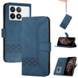 For Xiaomi Redmi K70 Cubic Skin Feel Flip Leather Phone Case(Blue) - Xiaomi Cases by PMC Jewellery | Online Shopping South Africa | PMC Jewellery | Buy Now Pay Later Mobicred