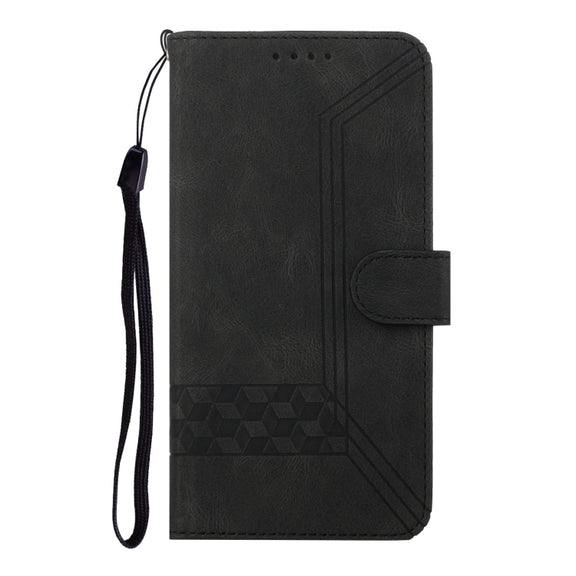 For Xiaomi Redmi K70 Cubic Skin Feel Flip Leather Phone Case(Black)