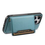 For iPhone 14 Plus Denior Cowhide Texture Leather MagSafe Detachable Wallet Phone Case(Blue)