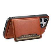 For iPhone 13 Pro Denior Cowhide Texture Leather MagSafe Detachable Wallet Phone Case(Brown)