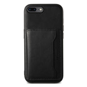 For iPhone 8 Plus/7 Plus Denior Cowhide Texture Leather MagSafe Detachable Wallet Phone Case(Black)
