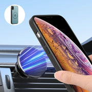 For iPhone XR Denior Cowhide Texture Leather MagSafe Detachable Wallet Phone Case(Blue)