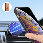 For iPhone XS Max Denior Cowhide Texture Leather MagSafe Detachable Wallet Phone Case(Khaki)
